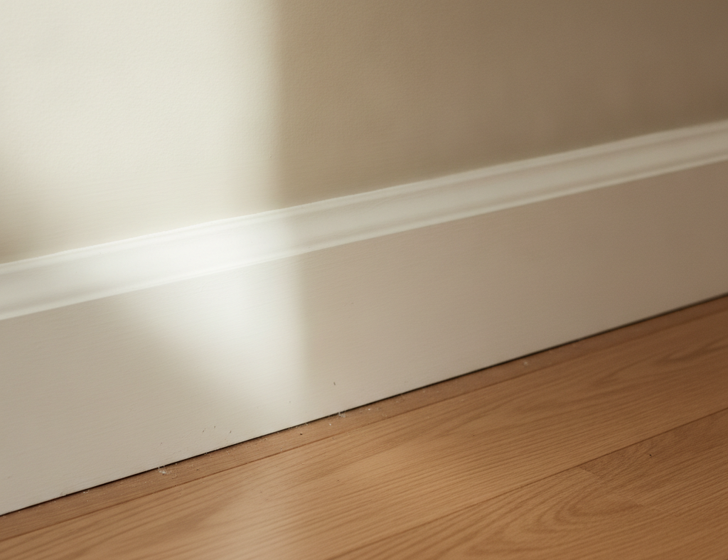close up of baseboard